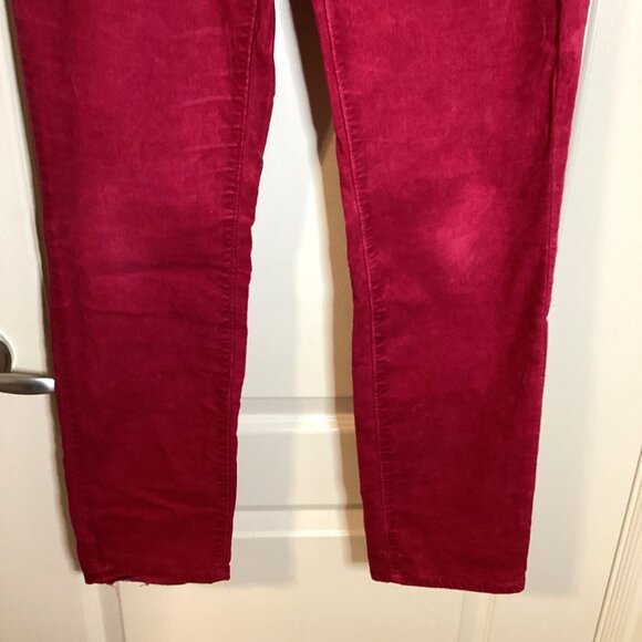 Made and Loved LOFT Fuchsia Pink Velvet Women's Pants Narrow Leg - Picture 3 of 11